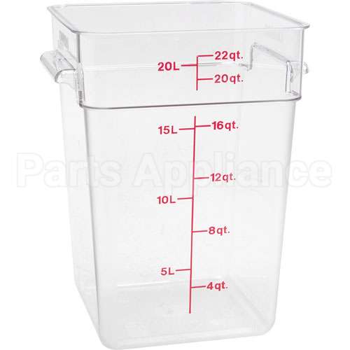 22SFSCW135 Compatible Cambro Container Sq Clear 22Qt