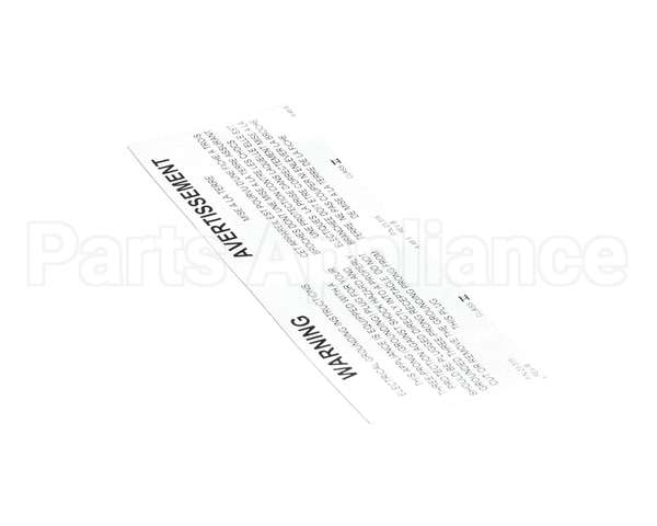 23315 Ultrafryer Decal, Warning Electrical Grou