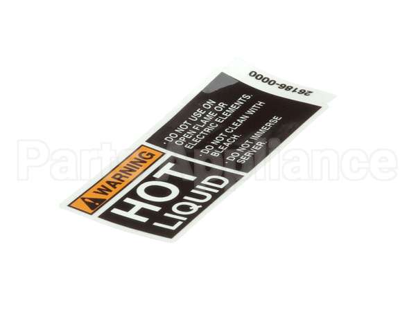 26186.0000 Bunn Decal, Warning Hot Liquid