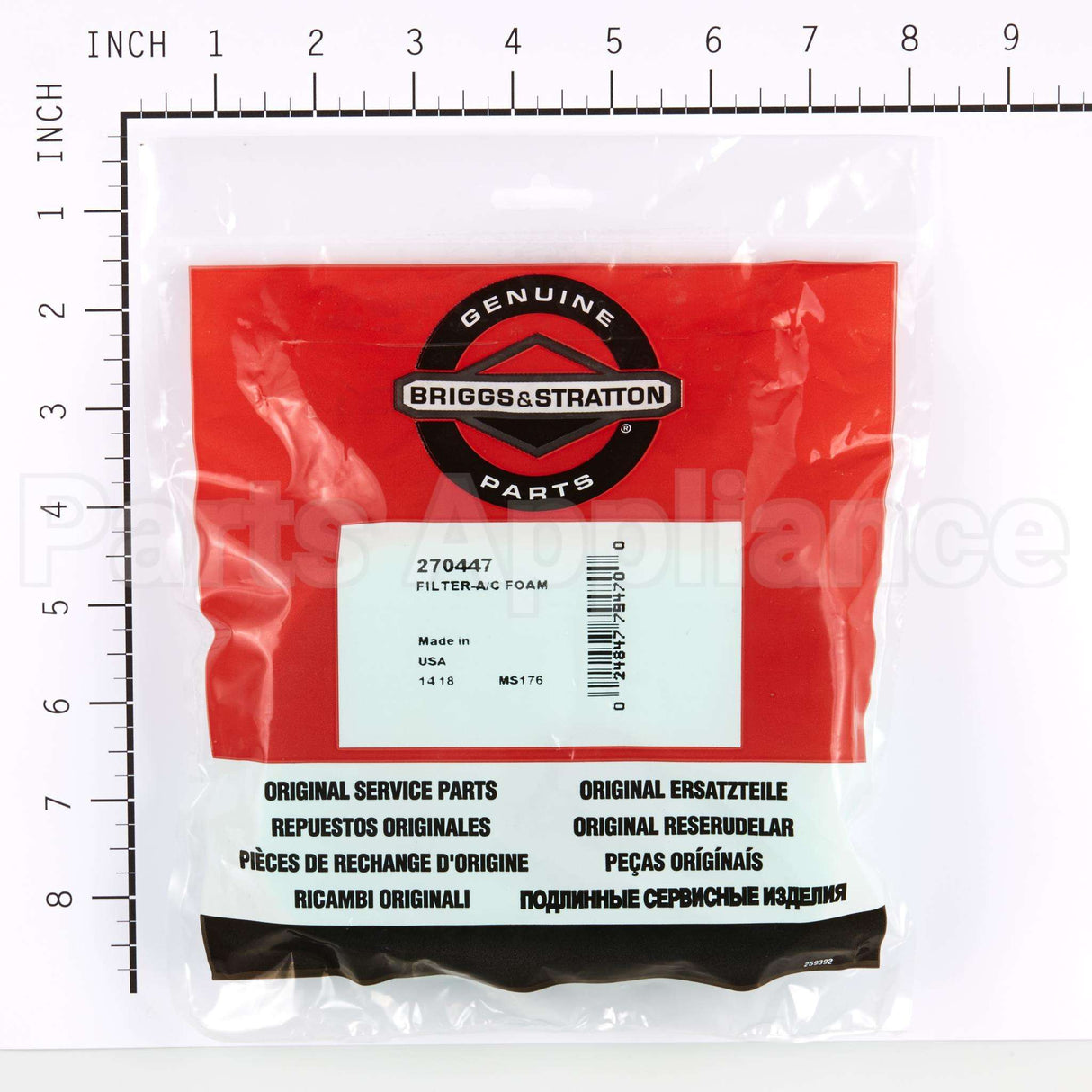 270447 Briggs & Stratton Filter-A/C Foam