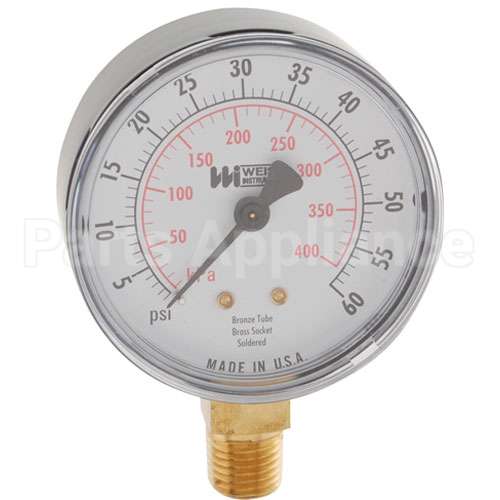 277915 Compatible Hobart Gauge, Water Pressure, 0-60 Psi