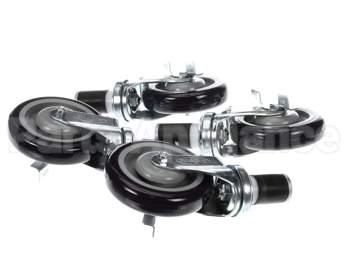 28-124S Krowne Set Of 1-1/2" Stem Caster With 5" Lockin