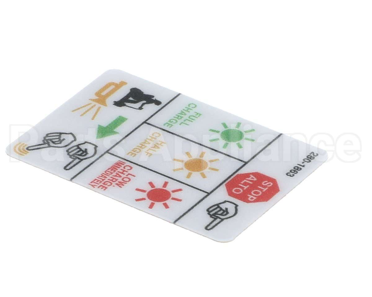 280-1863 Mart Cart Decal: Rocker Swt, 3G Intelli, Eng/Span