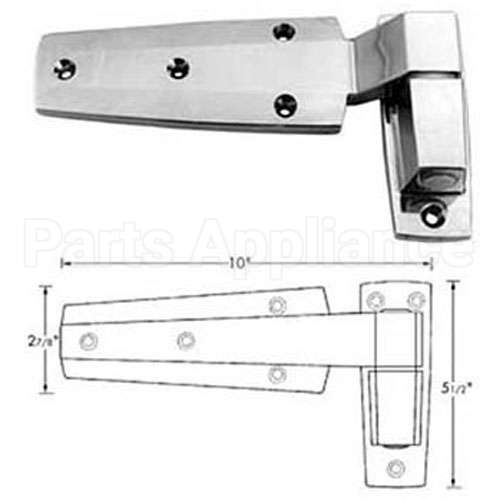 2860-1214-1110 Compatible Standard Keil Hinge, Cam (1-3/4" Ofst)