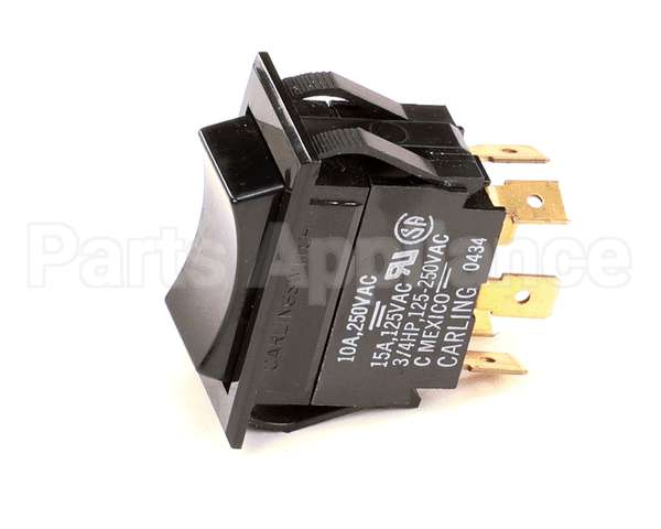 29107.0000 Bunn Switch,On/Off/On Dpdt 250V Blk