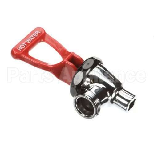 2U-87030 Compatible Star Faucetassy, Brass, Red Handle