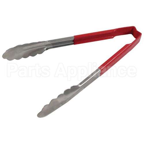 31011 Compatible Edlund Tong Red/Ss 9.5 In Scallop Grip
