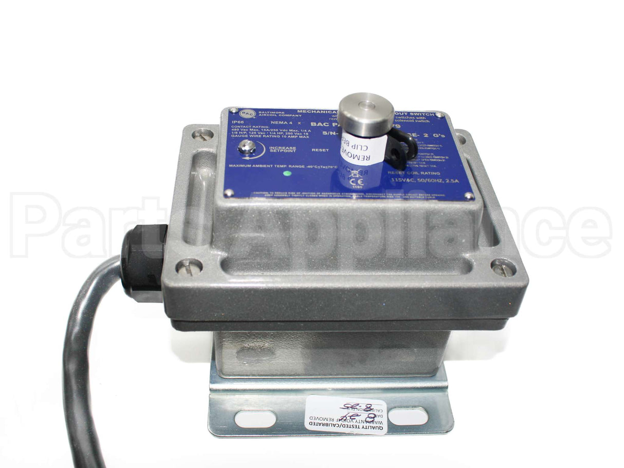 312879 Baltimore Aircoil (Bac) Vibration Swt. 110V Nema 4X