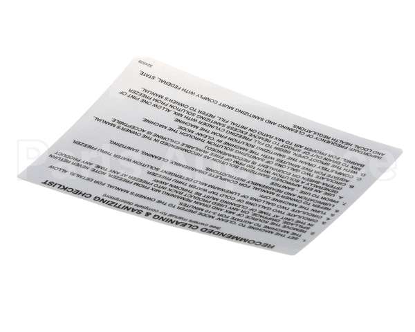 324509 Stoelting Decal Cleaning (Ss Shake)