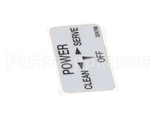 324798 Stoelting Decal; Clean/Off/Serve