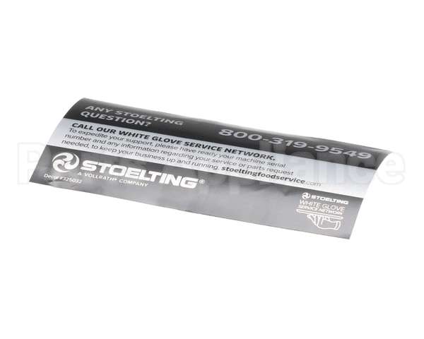 325032 Stoelting White Glove Service Decal
