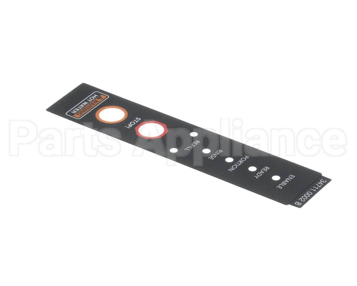34711.0002 Bunn Decal, Warning Led Display