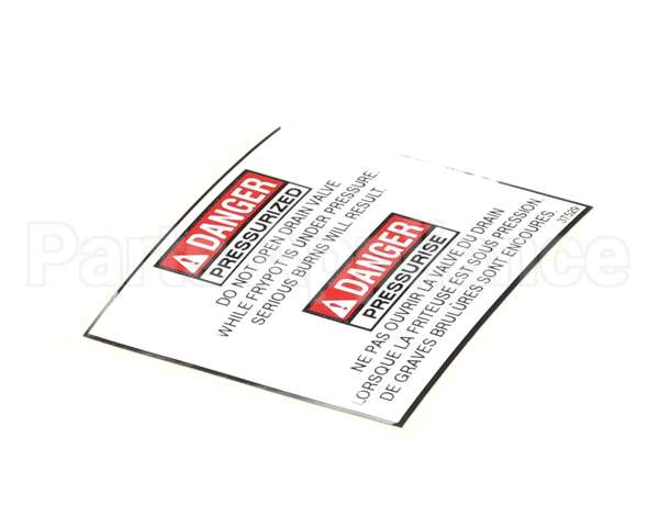 37529 Henny Penny Label - Bi-Ling Drain Valve