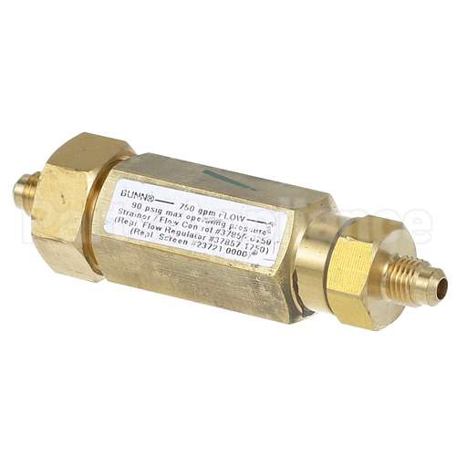 37855.0750 Compatible Bunn Strainer/Flow Control 1/4 Flare X 4-1/4