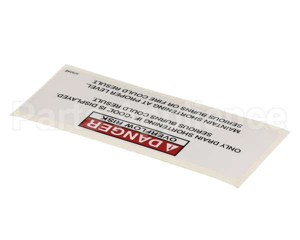 37934 Henny Penny Label - Danger Shortening