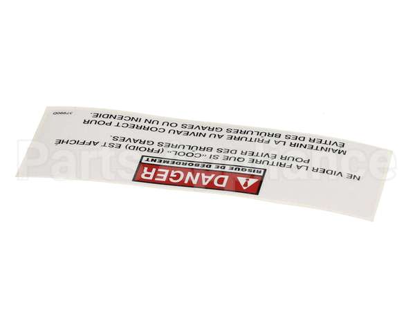 37990 Henny Penny Label - Danger Shortening, Fre