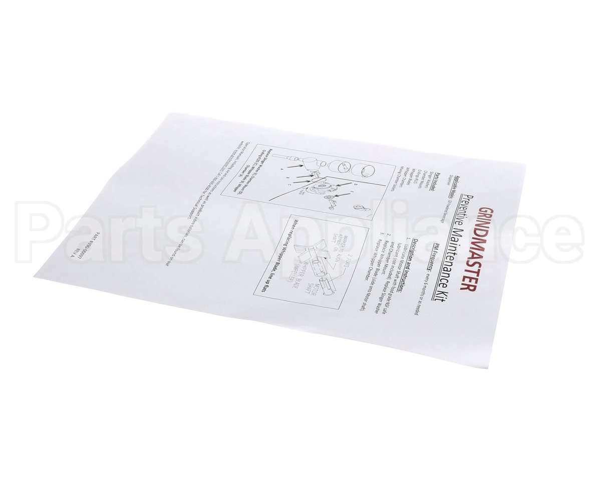 390-00097 Grindmaster Cecilware Instructions Pm Kit Gb