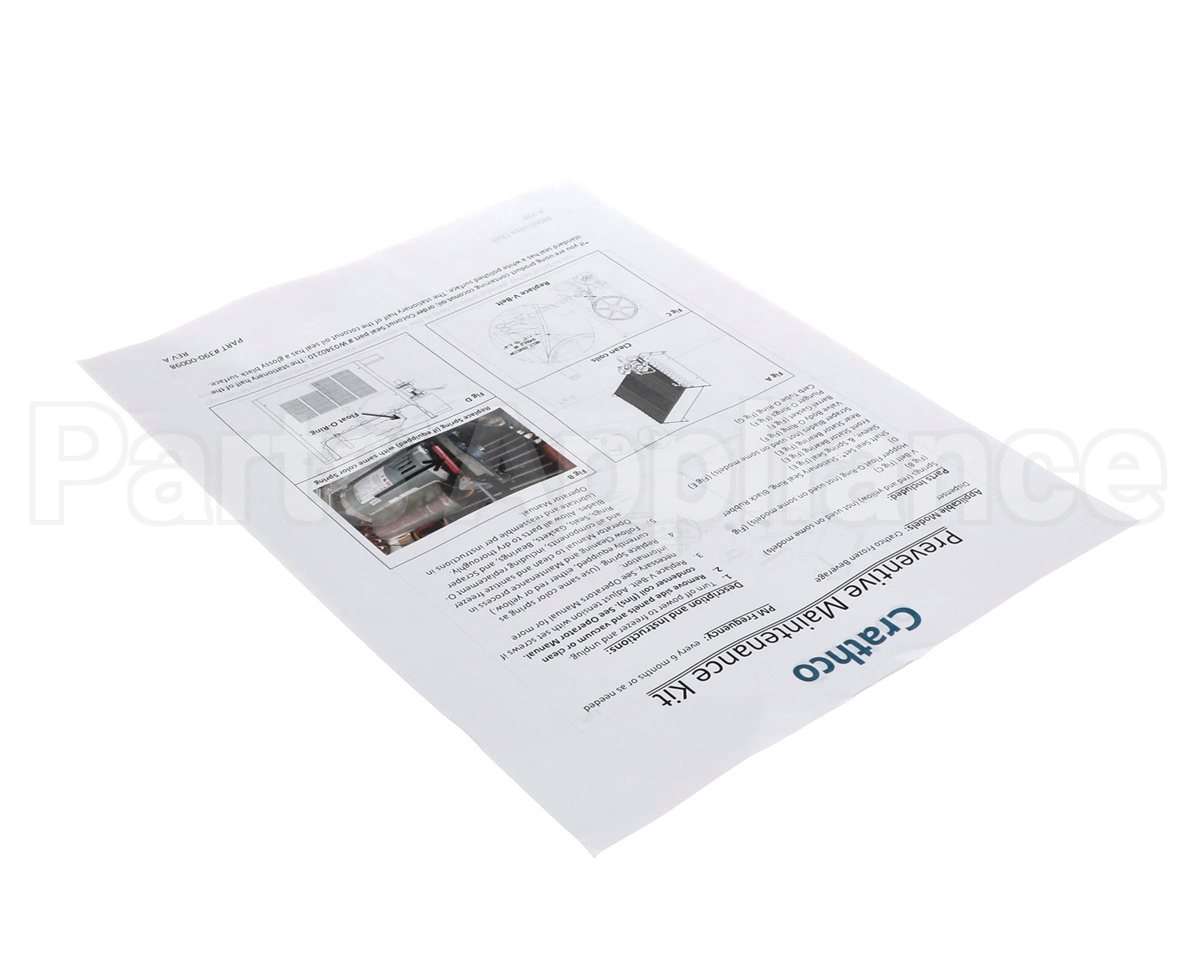 390-00098 Grindmaster Cecilware Instructions Pm Kit Cfb