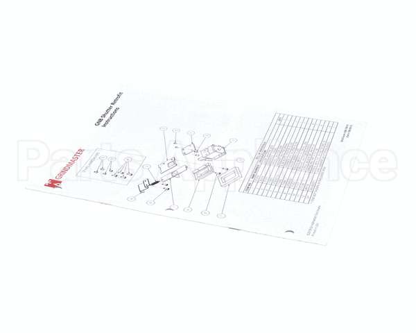 390-00173 Grindmaster Cecilware Instructions Shutter Kit Gnb