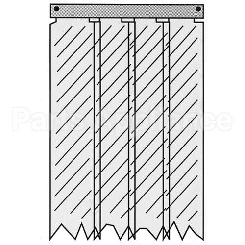 401SA6043184F Compatible Kason Kason - 401Sa6043184 Strip Curtain, 31 X 84