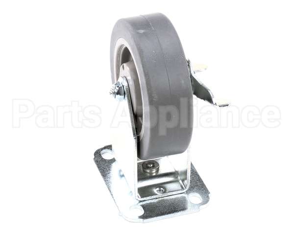 40806 Giles Caster, 5-In, Rigid, W/Brake, Plate Moun