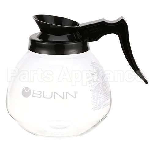 42400.0101 Compatible Bunn Decanter, Glass-Blk 12Cup 1Pk