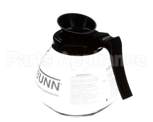42400.0103 Bunn Decanter,Glass-Blk 12C 3/Cs