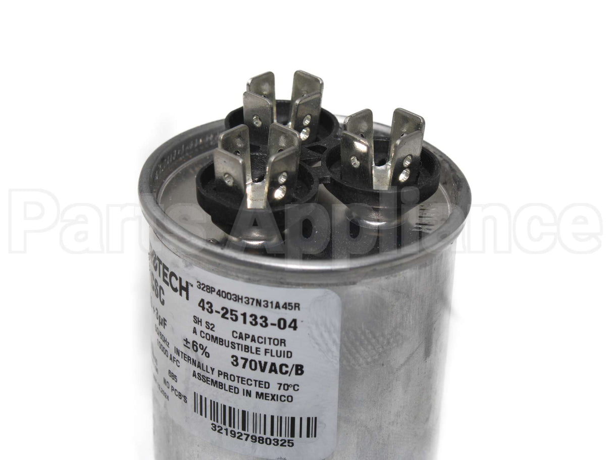 43-25133-04 Rheem-Ruud Dual Capac 40/3 Mfd 370V Round