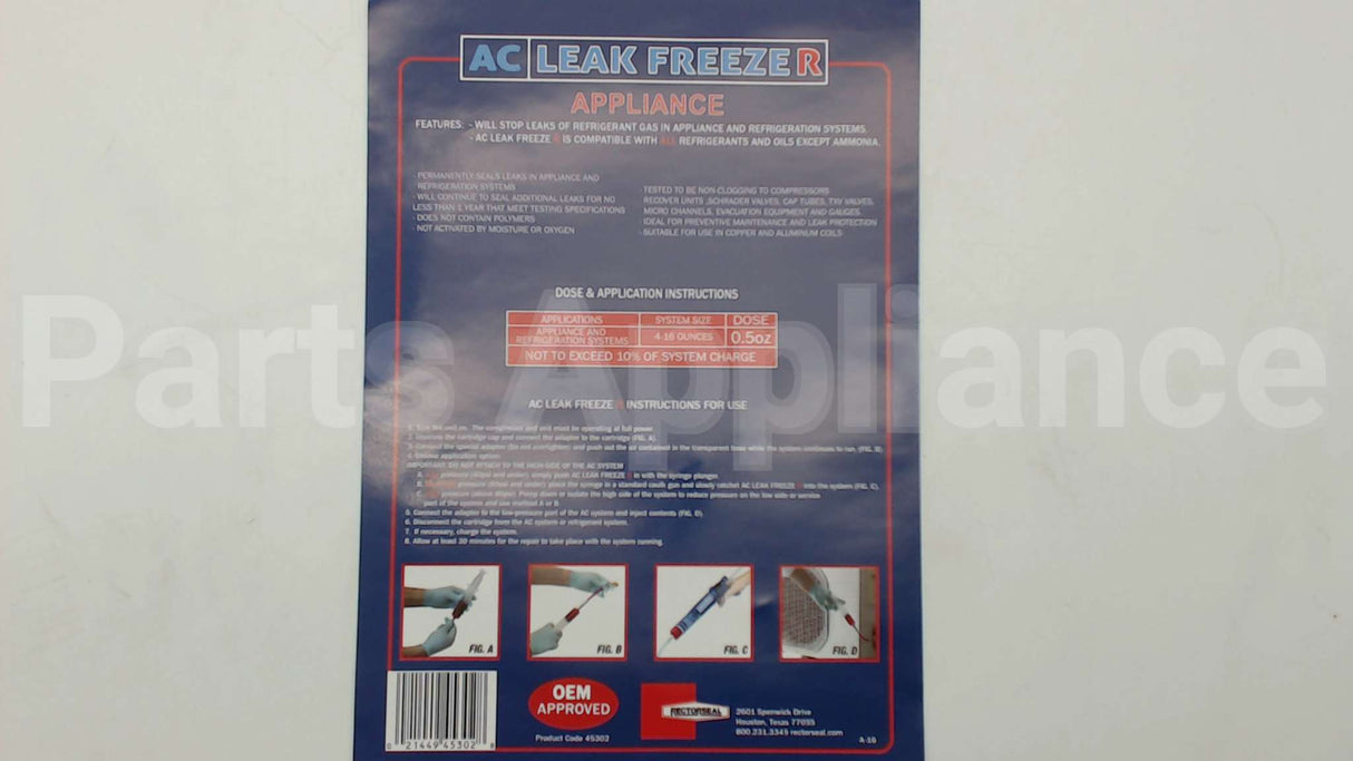 45302 Rectorseal Leak Freeze-R.05 Oz Clam Shell