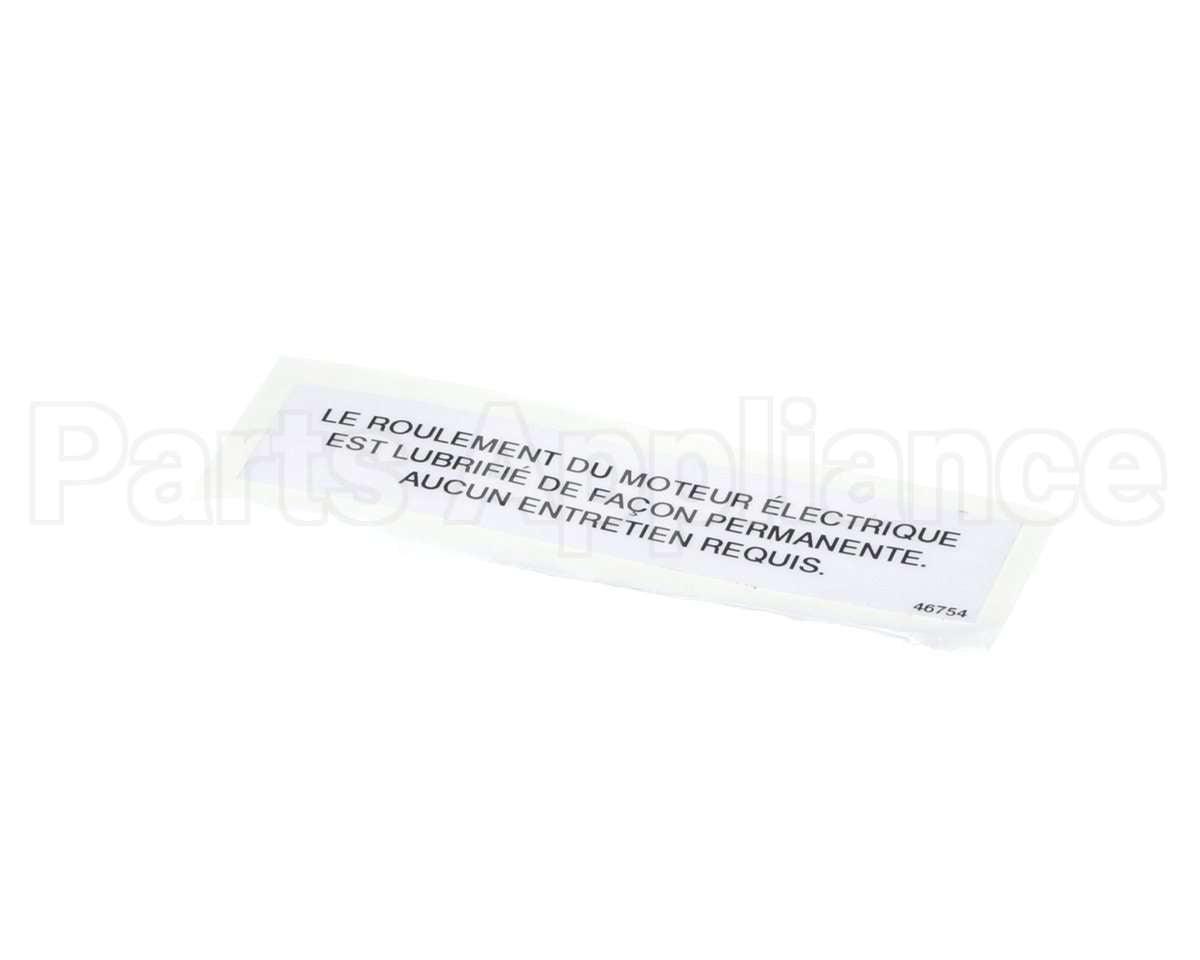 46754 Henny Penny Label-Elec.mtr French