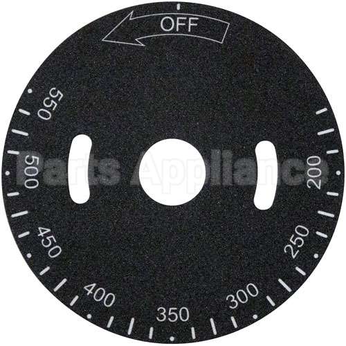 498037-A Compatible Hobart Plate, Temp Dial, 200-550F