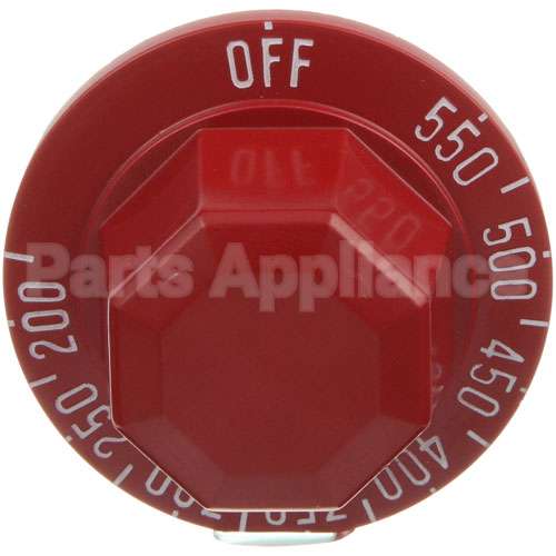 498086-7 Compatible Hobart Dial, Thermostat, Red, 200-550F