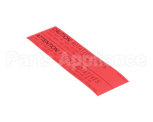 50039 Middleby Label,Caution Rotating Pt Us/Can