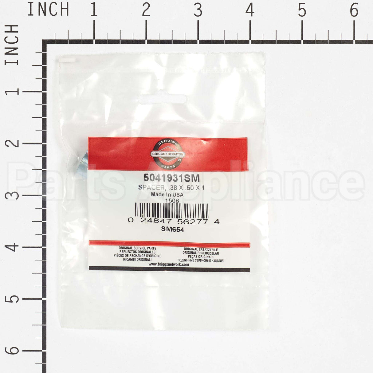 5041931SM Briggs & Stratton Spacer .38 X .50 X 1