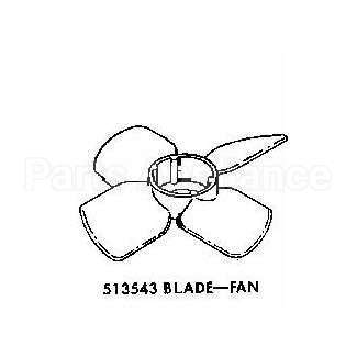 513543 Whirlpool Fan Blade - Plas