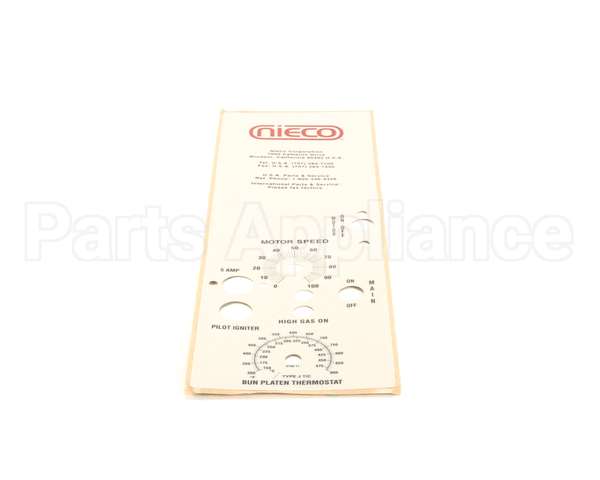 5146-11 Nieco Label, Control Box (6/824Bgt,930/950G)