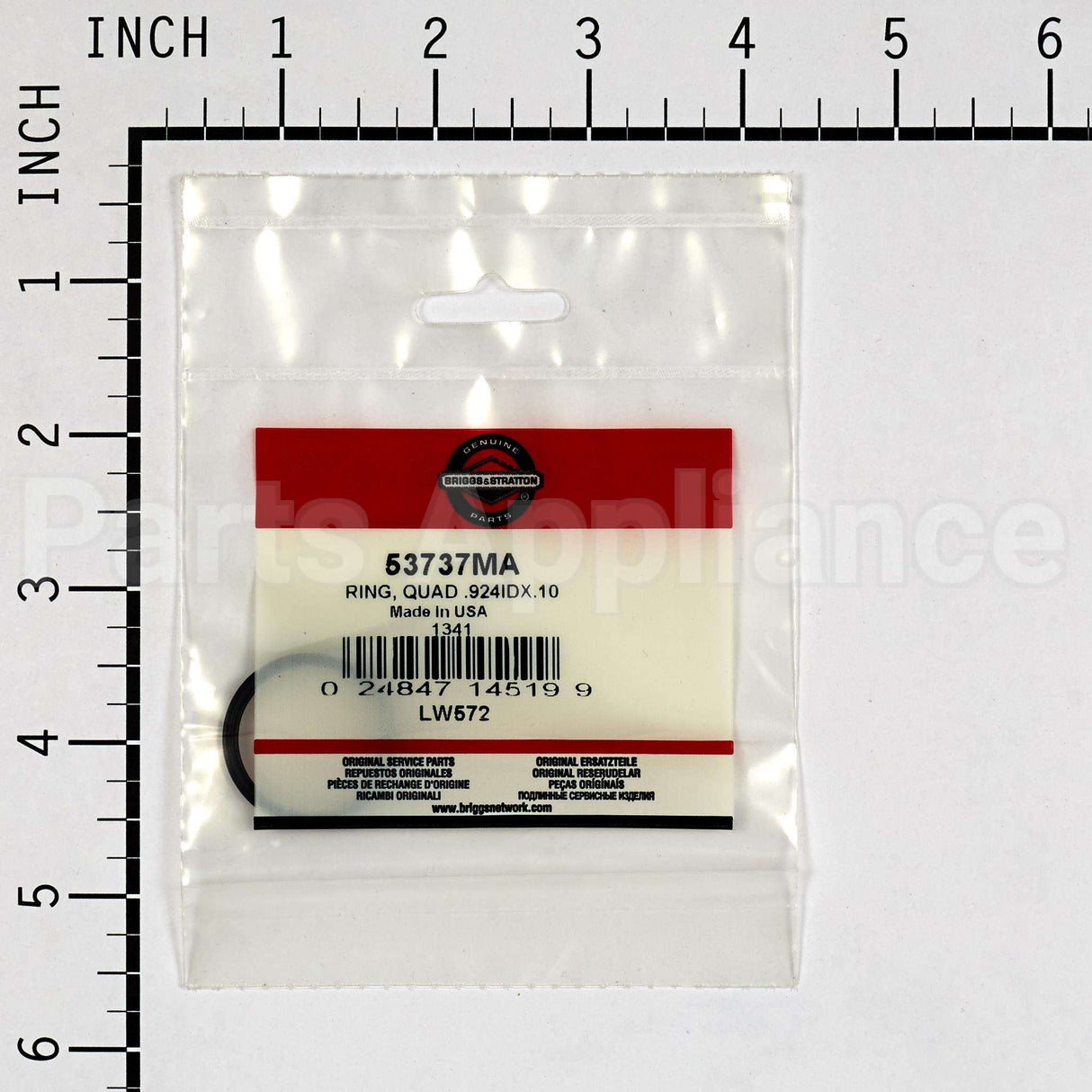 53737MA Briggs & Stratton Ring Quad .924Idx.10