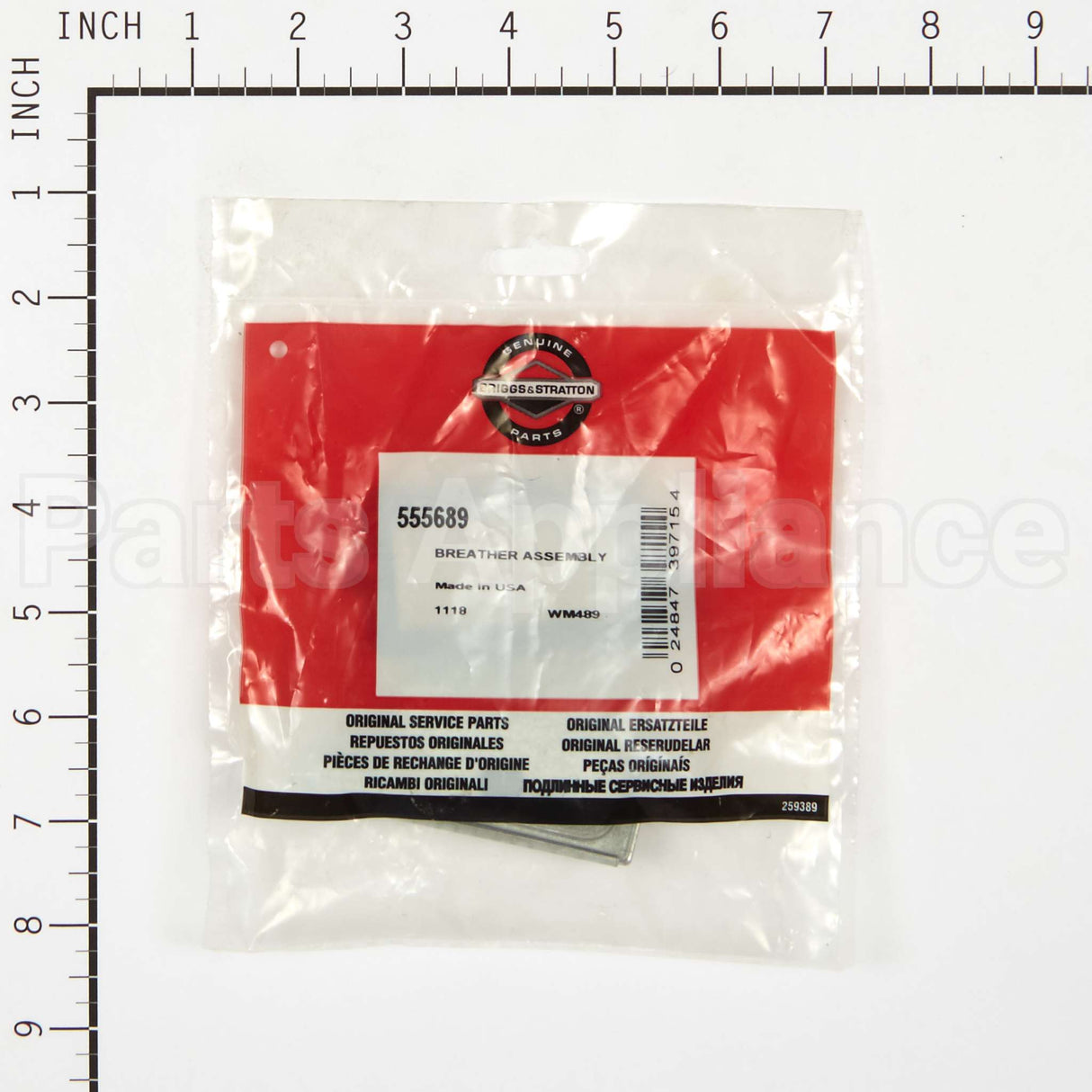555689 Briggs & Stratton Breather Assembly