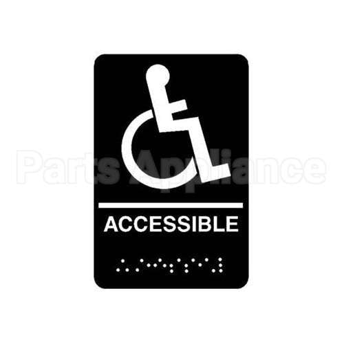 5632 Compatible Vollrath Braille Accessible Sign 6 X 9 In