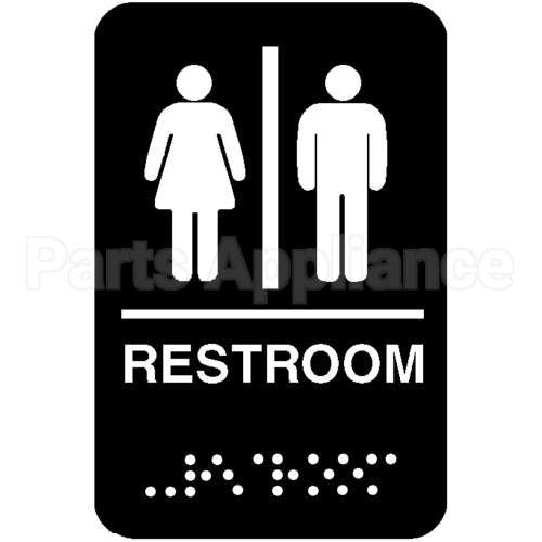 5633 Compatible Traex Braille Restroom Sign 6 X 9 In