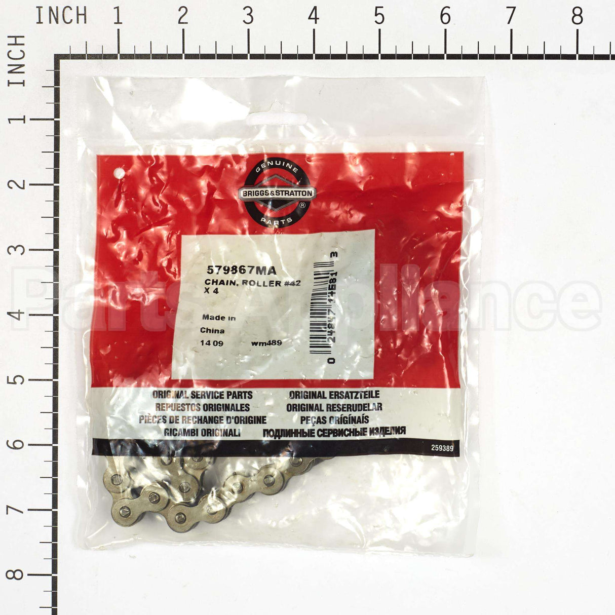 579867MA Briggs & Stratton Chain Roller #42 X 4