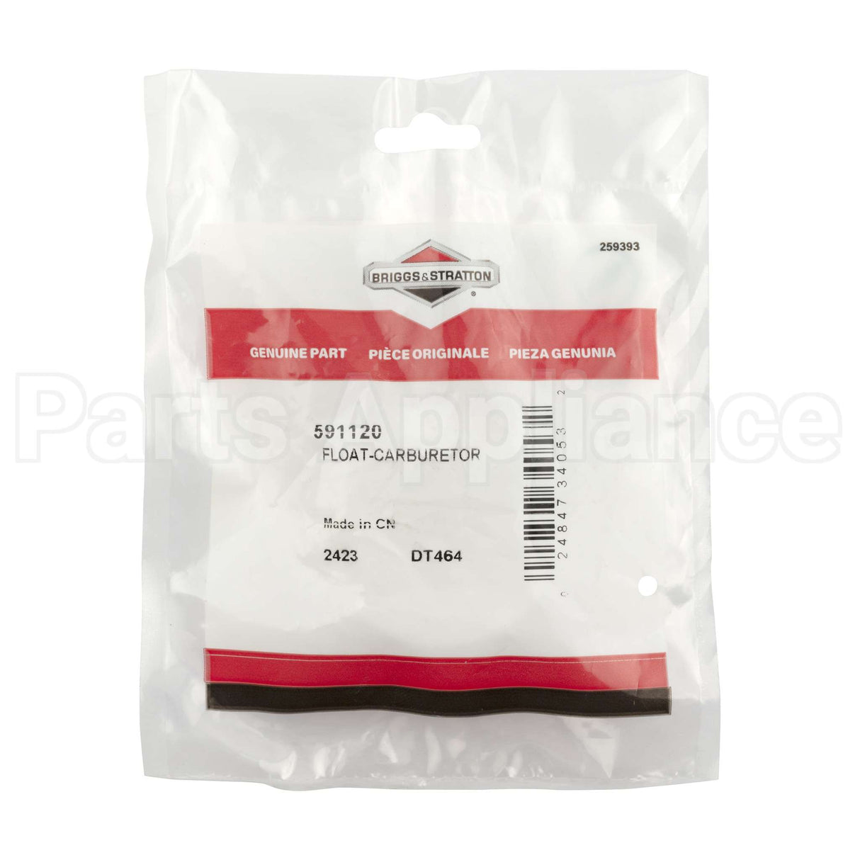 591120 Briggs & Stratton Float-Carburetor