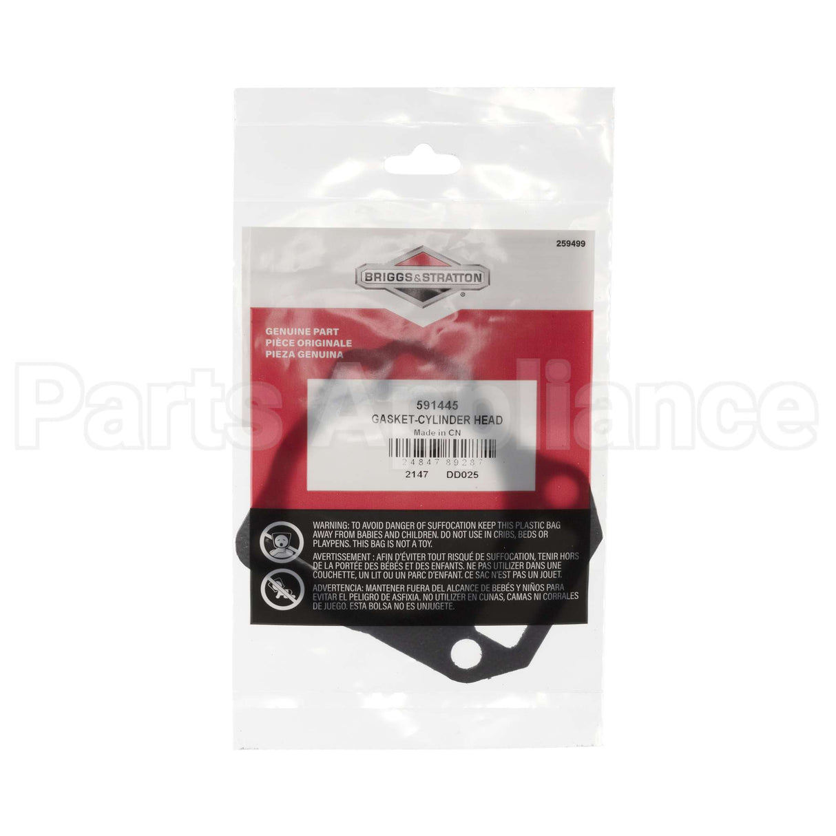 591445 Briggs & Stratton Gasket-Cylinder Head