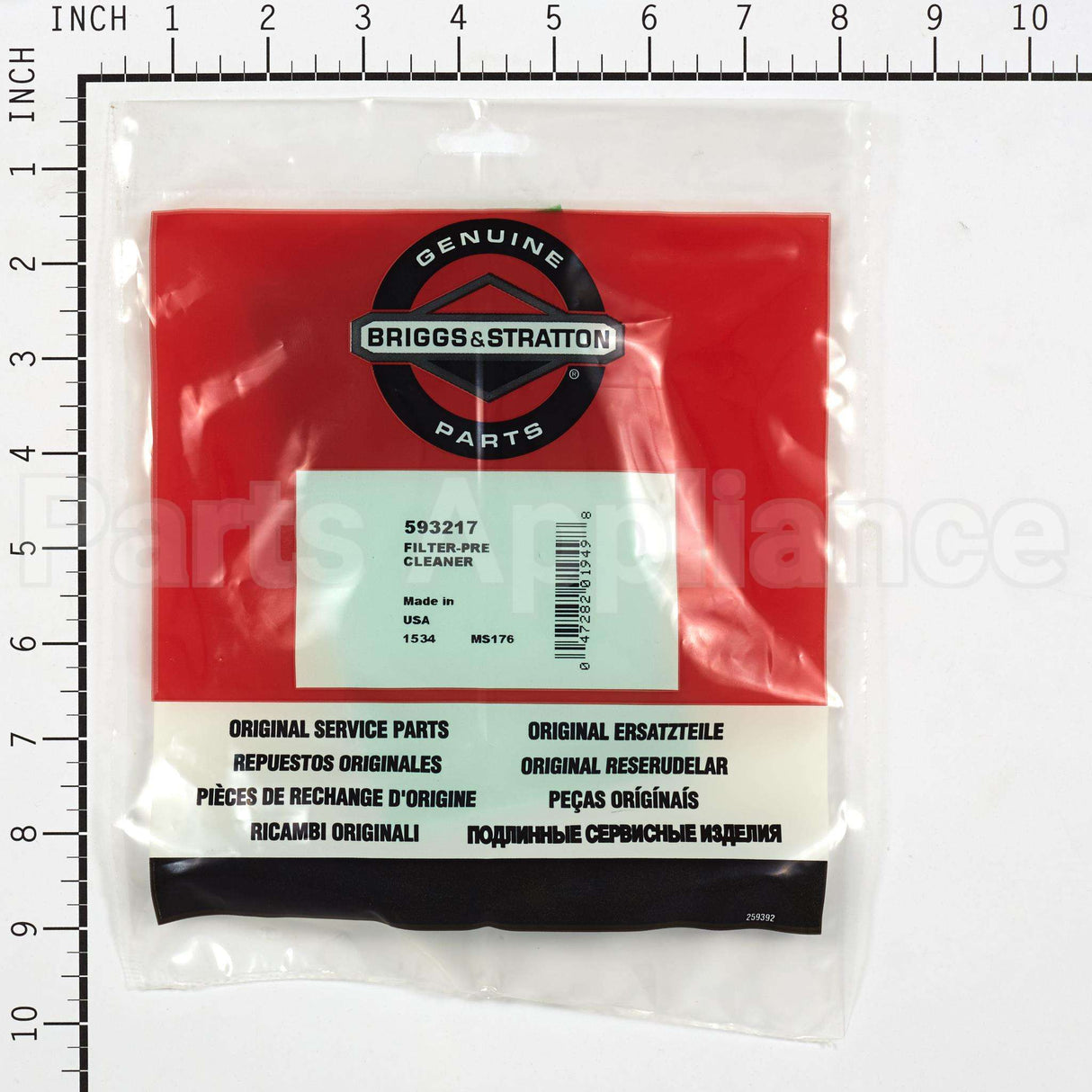 593217 Briggs & Stratton Filter-Pre Cleaner