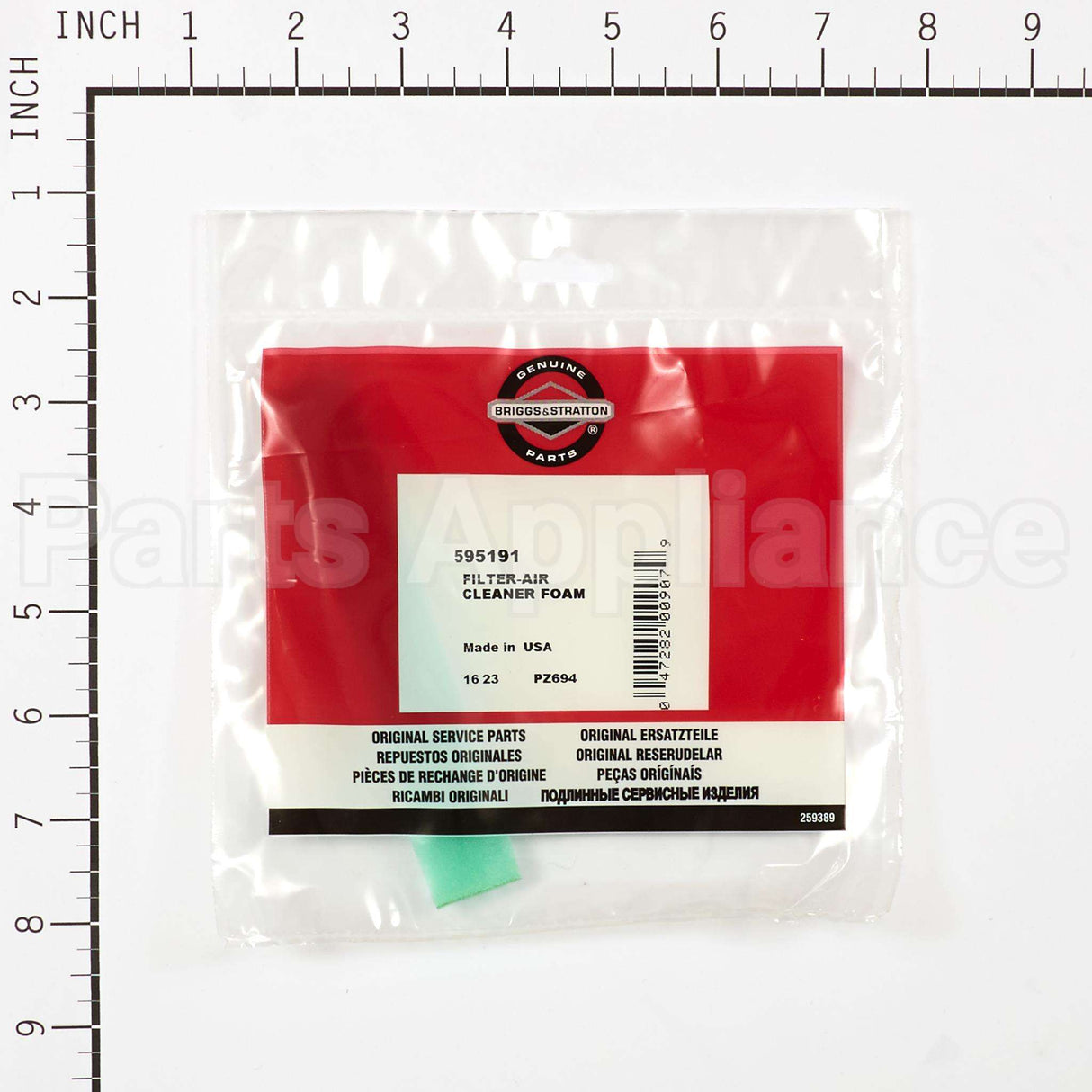 595191 Briggs & Stratton Filter-Air Cleaner Foam