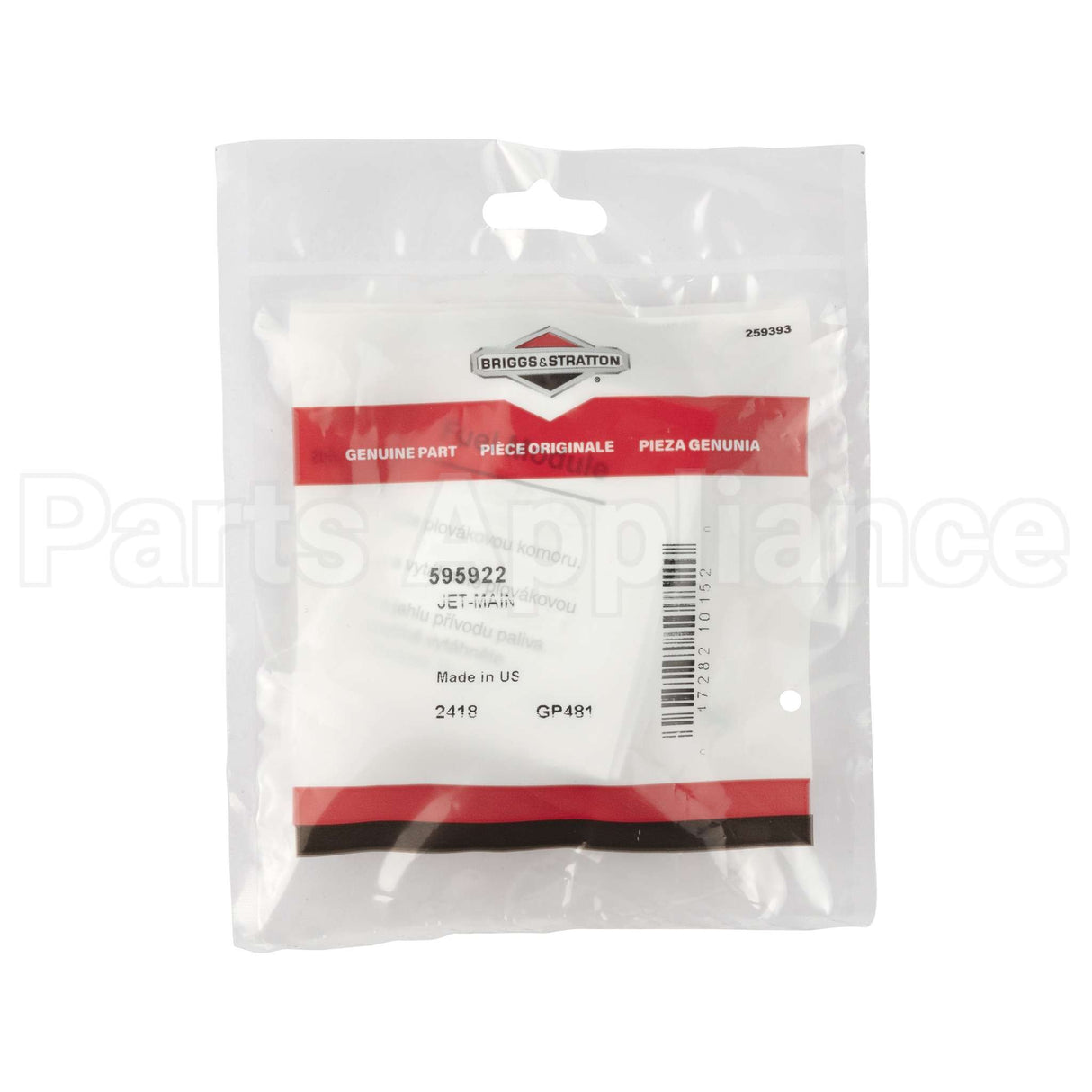595922 Briggs & Stratton Jet-Main
