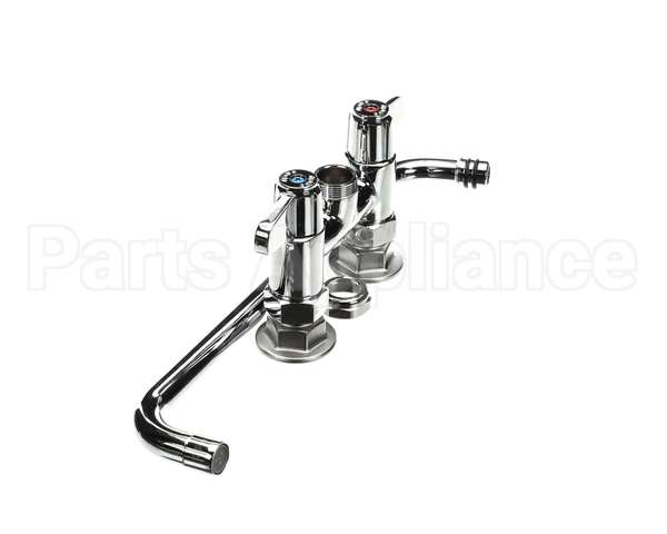 5F-4DLX14 T&S Brass Faucet, Deck Mount, 4 Centers, 14 Swing