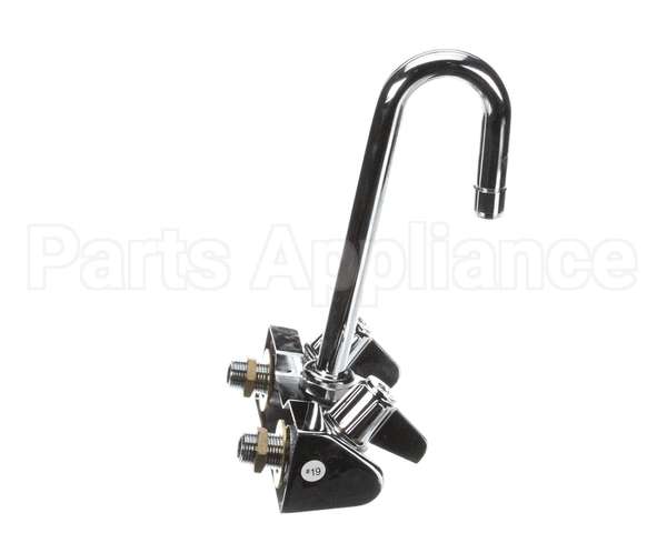 5F-4WLX03 T&S Brass Equip 4 Wall Mount Faucet W/ 3 Swivel Go