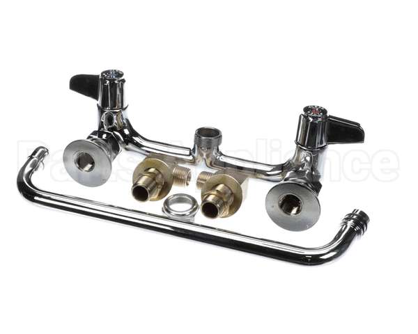 5F-8WLS12 T&S Brass 8 Wall Mount Faucet, 12 Swing Nozzle, Le