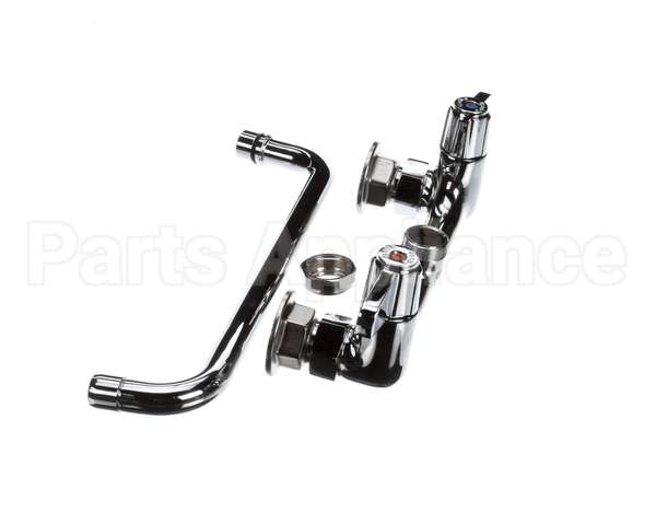 5F-8WLX12 T&S Brass Faucet, Wall Mount, 8 Centers, 12 Swing